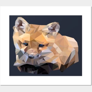 Cute Geometric Fox Posters and Art